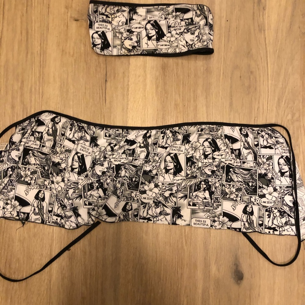 Shopbglittz comic girl print festival skirt top